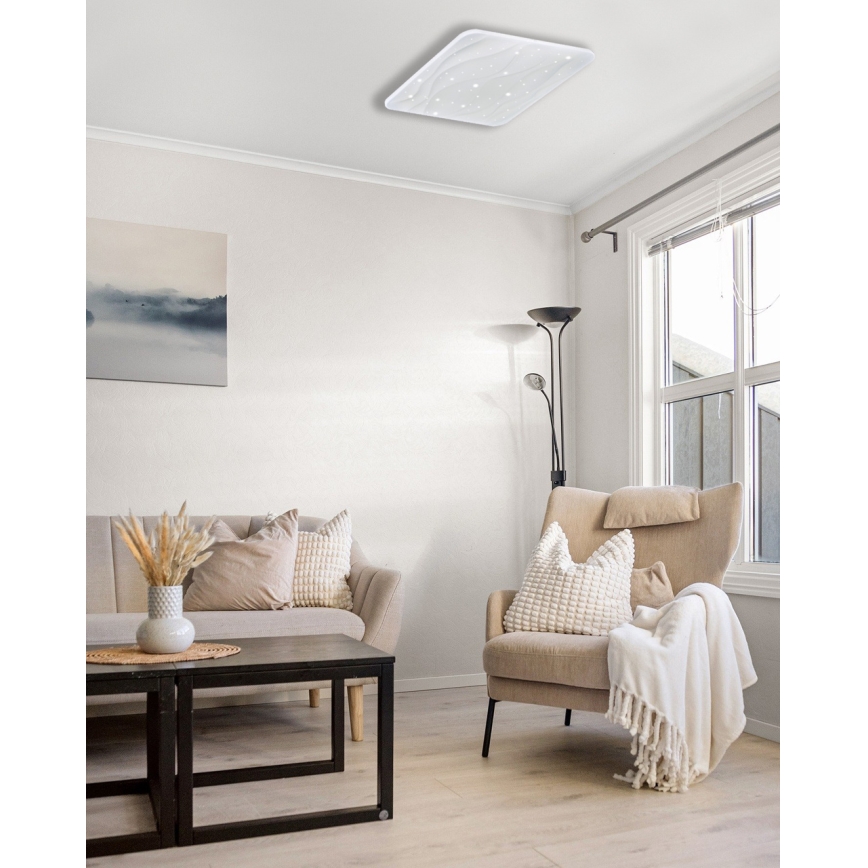 LED Pritemdomas lubinis šviestuvas NERIS LED/36W/230V 2700-6500K 43x43 cm + nuotolinio valdymo pultas