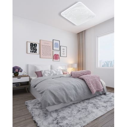 LED Pritemdomas lubinis šviestuvas NERIS LED/36W/230V 2700-6500K 43x43 cm + nuotolinio valdymo pultas