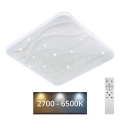 LED Pritemdomas lubinis šviestuvas NERIS LED/60W/230V 2700-6500K 53x53 cm + nuotolinio valdymo pultas
