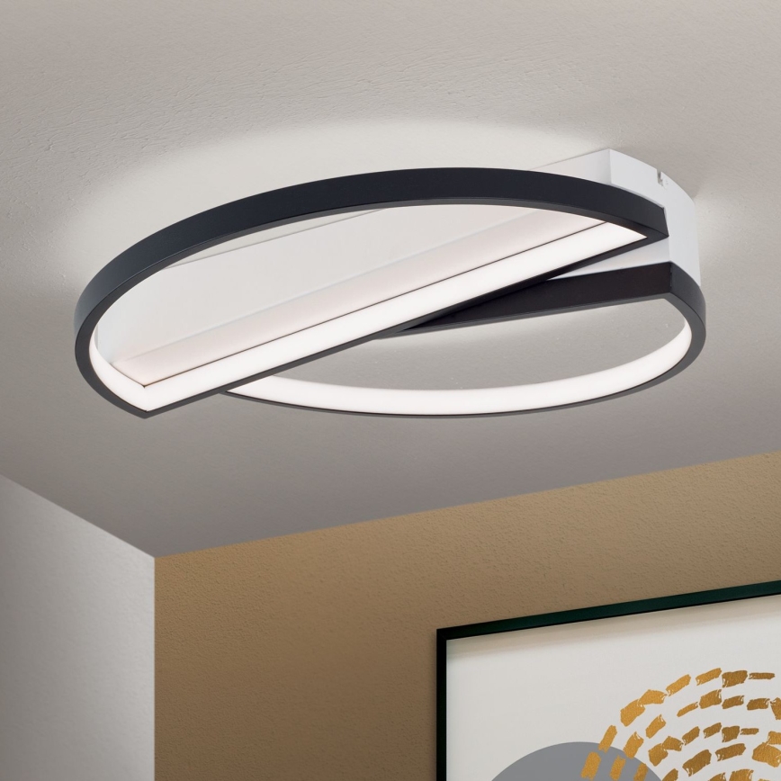LED Pritemdomas lubinis šviestuvas OLGA LED/28W/230V juoda/balta