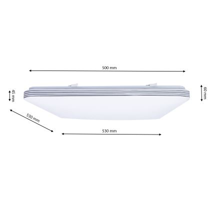 LED Pritemdomas lubinis šviestuvas PALERMO LED/72W/230V