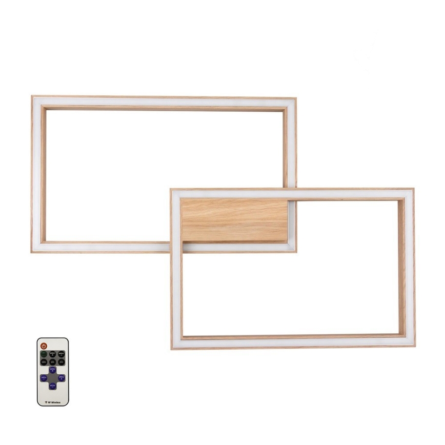 LED Pritemdomas lubinis šviestuvas RAMME LED/48W/230V matinio ąžuolo + nuotolinio valdymo pultas