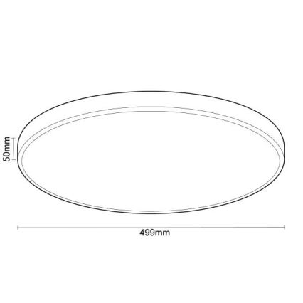 LED Pritemdomas lubinis šviestuvas su valdymu balsu OPAL LED/48W/230V 2700-6500K juoda + nuotolinio valdymo pultas