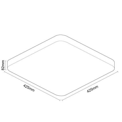 LED Pritemdomas lubinis šviestuvas su valdymu balsu OPAL LED/48W/230V 2700-6500K balta + nuotolinio valdymo pultas