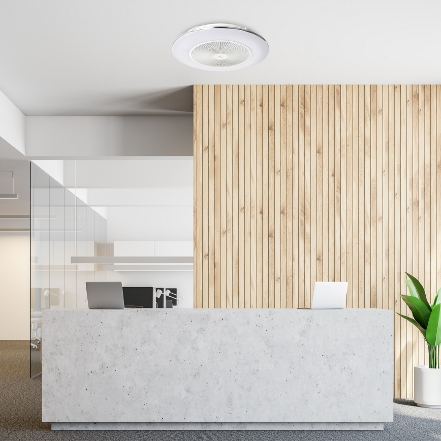 LED Pritemdomas lubinis šviestuvas su ventiliatoriumi ARIA LED/38W/230V 3000-6000K baltas + valdymo pultas