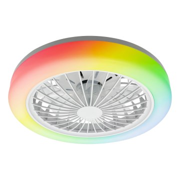 LED pritemdomas lubinis šviestuvas su ventiliatoriumi EGYPT LED/48W/230V 3000–6500K baltas + nuotolinis valdymas