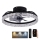 LED Pritemdomas lubinis šviestuvas su ventiliatoriumi LED/35W/230V 3000-6500K juoda + nuotolinio valdymo pultas