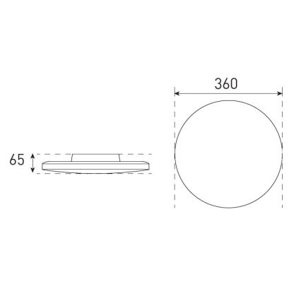 LED pritemdomas lubinis vonios šviestuvas VARIO NOVA LED/13/18W/230V 3000/4000/5700K diametras 36 cm IP44 juoda