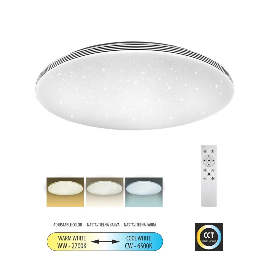 LED Pritemdomas lubinis šviestuvas VENTA LED/60W/230V 2700-6500K diametras 58 cm + nuotolinio valdymo pultas