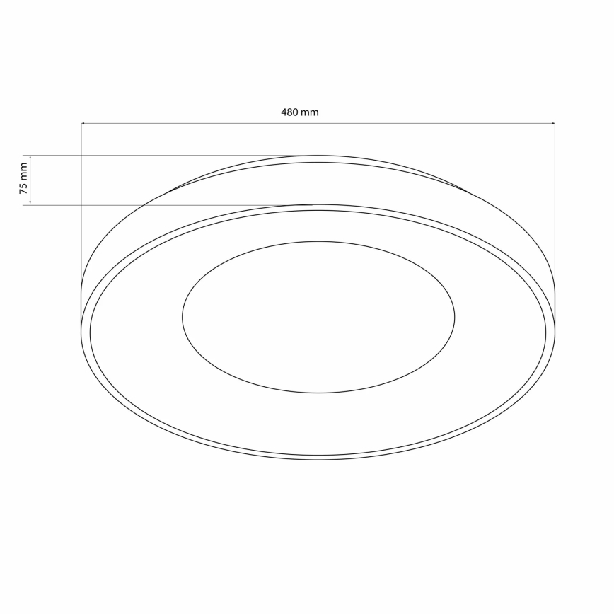 LED pritemdomas lubinis vonios šviestuvas WITOLD LED/72W/230V diametras 48 cm 3000-6000K IP44 + nuotolinio valdymo pultas