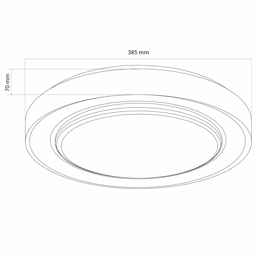 LED pritemdomas lubinis vonios šviestuvas ZYGMUNT LED/48W/230V diametras 38,5 cm 3000-6000K IP44 + nuotolinio valdymo pultas
