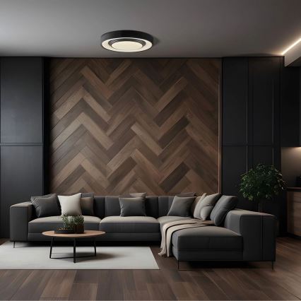 LED pritemdomas lubinis vonios šviestuvas ZYGMUNT LED/72W/230V diametras 48,5 cm 3000-6000K IP44 + nuotolinio valdymo pultas