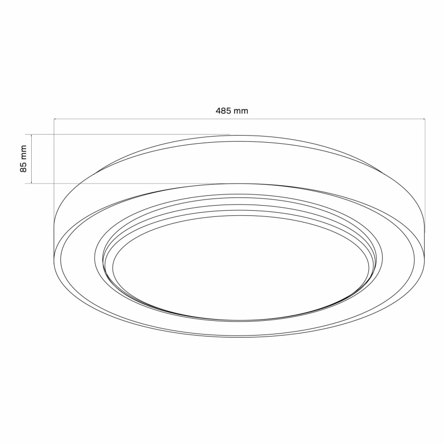 LED pritemdomas lubinis vonios šviestuvas ZYGMUNT LED/72W/230V diametras 48,5 cm 3000-6000K IP44 + nuotolinio valdymo pultas