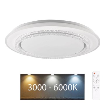 LED pritemdomas lubinis vonios šviestuvas ADELA LED/72W/230V diametras 48 cm 3000-6000K IP44 + nuotolinio valdymo pultas