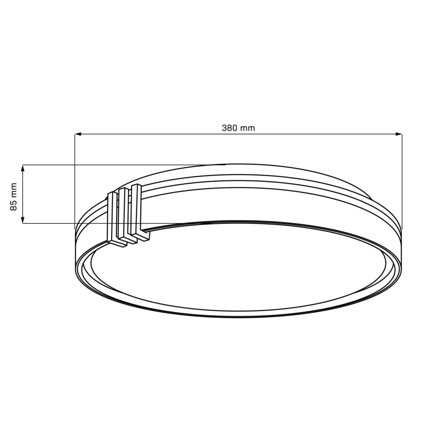 LED pritemdomas lubinis vonios šviestuvas ARLETTA LED/48W/230V diametras 38 cm 3000-6000K IP44 + nuotolinio valdymo pultas