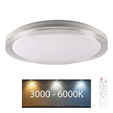 LED pritemdomas lubinis vonios šviestuvas CASSANDRA LED/72W/230V diametras 49 cm 3000-6000K IP44 + nuotolinio valdymo pultas