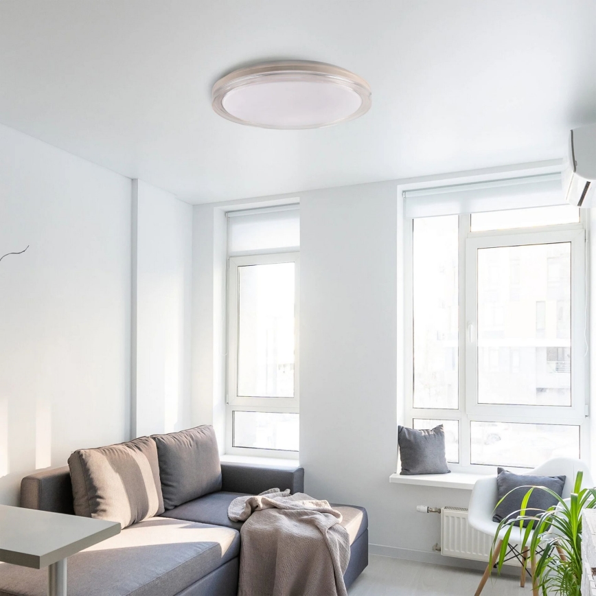 LED pritemdomas lubinis vonios šviestuvas CASSANDRA LED/72W/230V diametras 49 cm 3000-6000K IP44 + nuotolinio valdymo pultas