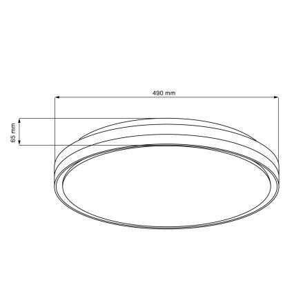LED pritemdomas lubinis vonios šviestuvas CASSANDRA LED/72W/230V diametras 49 cm 3000-6000K IP44 + nuotolinio valdymo pultas