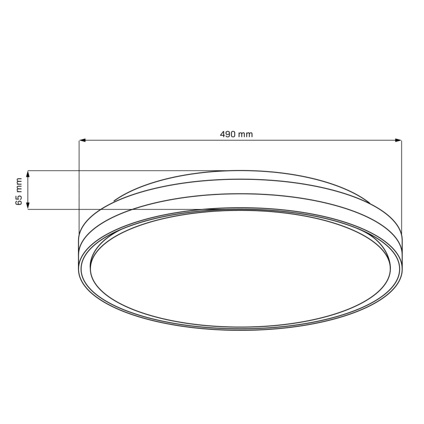 LED pritemdomas lubinis vonios šviestuvas CASSANDRA LED/72W/230V diametras 49 cm 3000-6000K IP44 + nuotolinio valdymo pultas