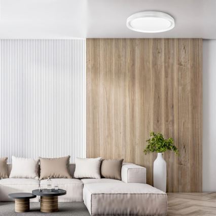 LED pritemdomas lubinis vonios šviestuvas ELIZA LED/48W/230V diametras 38,5 cm 3000-6000K IP44 + nuotolinio valdymo pultas