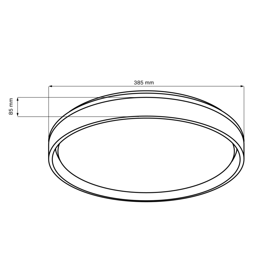 LED pritemdomas lubinis vonios šviestuvas ELIZA LED/48W/230V diametras 38,5 cm 3000-6000K IP44 + nuotolinio valdymo pultas