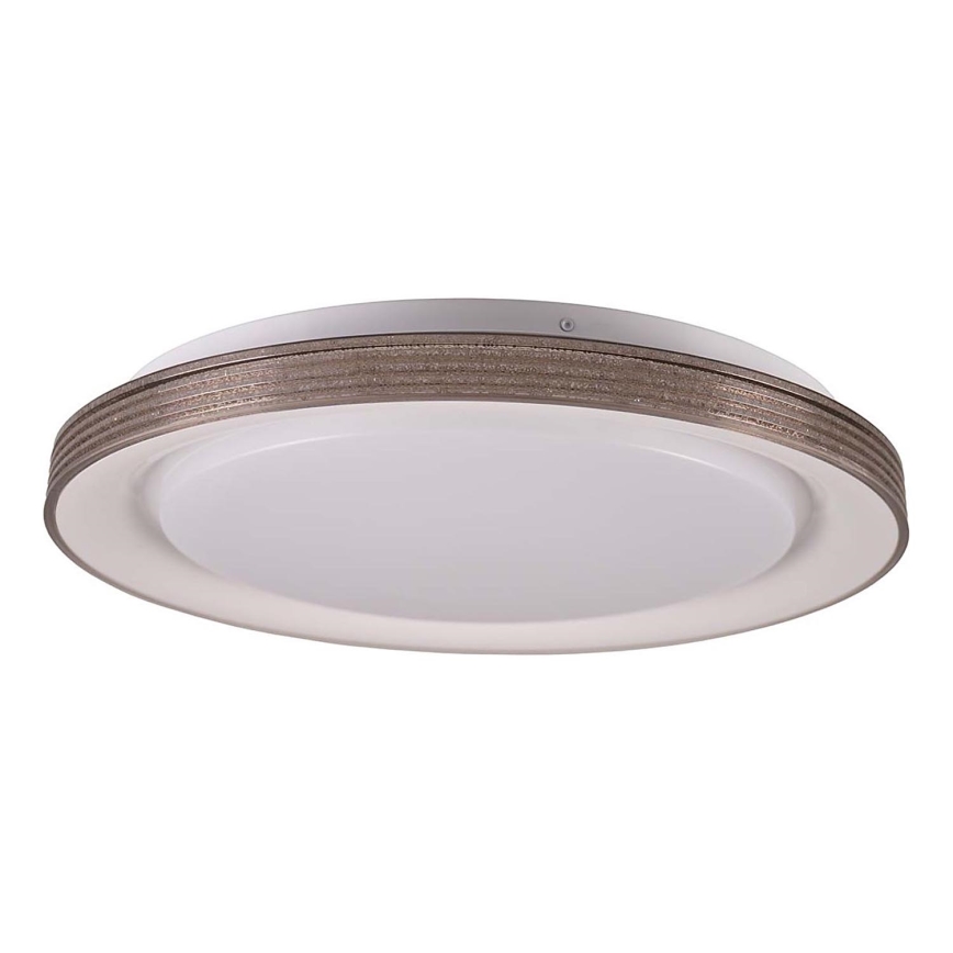 LED pritemdomas lubinis vonios šviestuvas GRAŻYNA LED/48W/230V 3000-6000K diametras 41 cm IP44 pilka + nuotolinio valdymo pultas