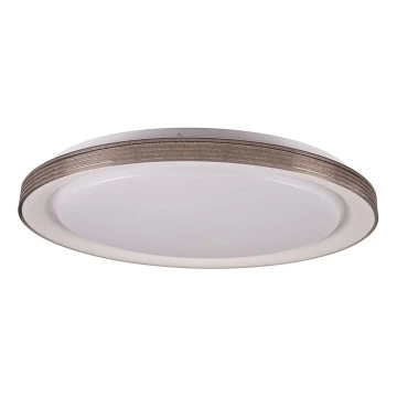 LED pritemdomas lubinis vonios šviestuvas GRAŻYNA LED/72W/230V 3000-6000K diametras 51 cm IP44 pilka + nuotolinio valdymo pultas