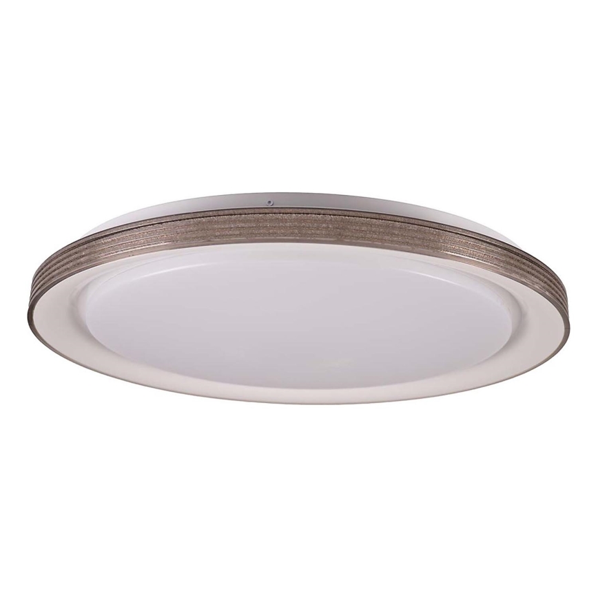 LED pritemdomas lubinis vonios šviestuvas GRAŻYNA LED/72W/230V 3000-6000K diametras 51 cm IP44 pilka + nuotolinio valdymo pultas