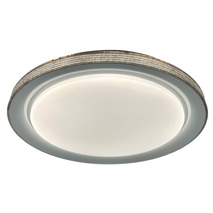 LED pritemdomas lubinis vonios šviestuvas GRAŻYNA LED/72W/230V 3000-6000K diametras 51 cm IP44 pilka + nuotolinio valdymo pultas