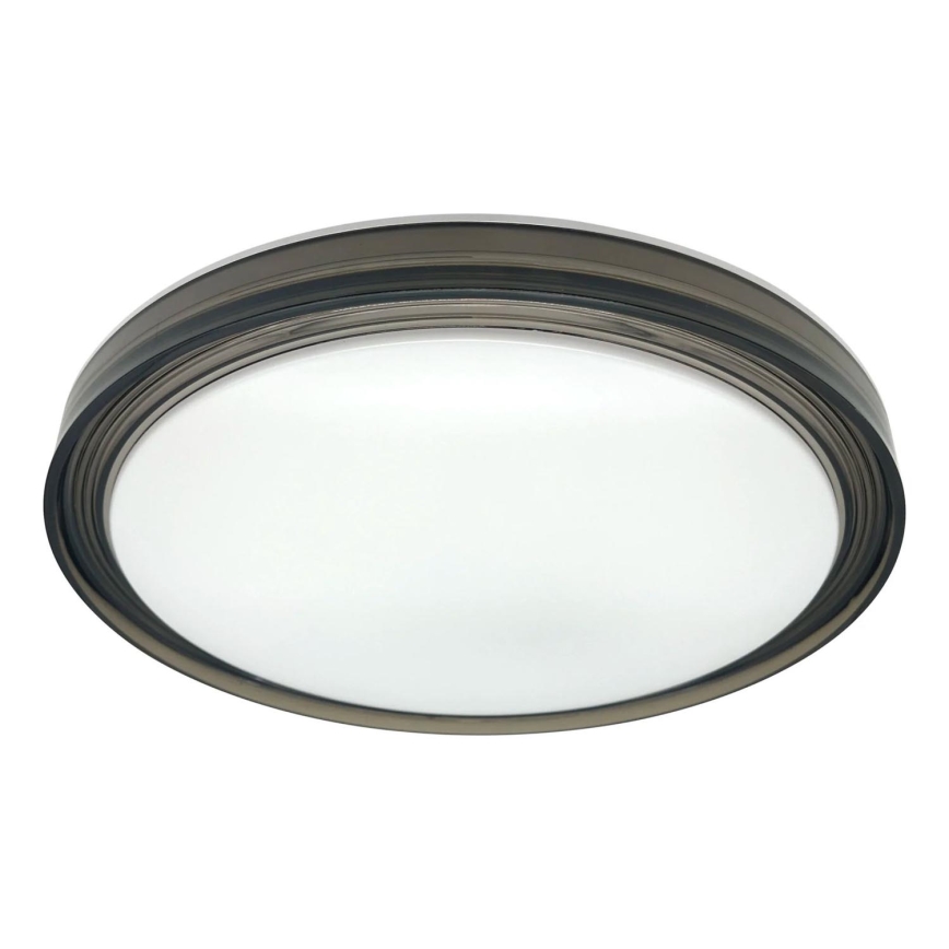 LED pritemdomas lubinis vonios šviestuvas HALINA LED/48W/230V 3000-6000K diametras 38 cm IP44 juoda + nuotolinio valdymo pultas