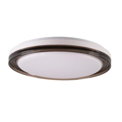 LED pritemdomas lubinis vonios šviestuvas HALINA LED/48W/230V 3000-6000K diametras 38 cm IP44 juoda + nuotolinio valdymo pultas