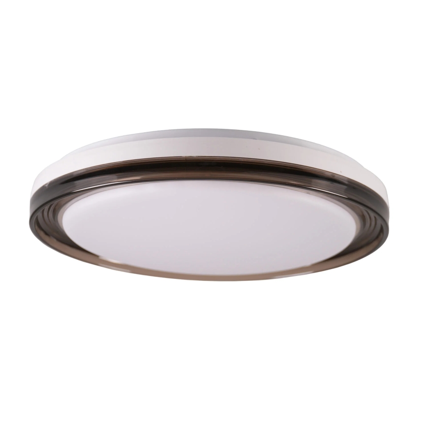 LED pritemdomas lubinis vonios šviestuvas HALINA LED/48W/230V 3000-6000K diametras 38 cm IP44 juoda + nuotolinio valdymo pultas