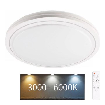LED pritemdomas lubinis vonios šviestuvas MARIAN LED/72W/230V diametras 48 cm 3000-6000K IP44 + nuotolinio valdymo pultas