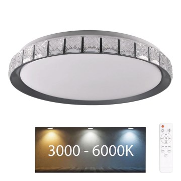 LED pritemdomas lubinis vonios šviestuvas NINA LED/72W/230V diametras 49 cm 3000-6000K IP44 + nuotolinio valdymo pultas