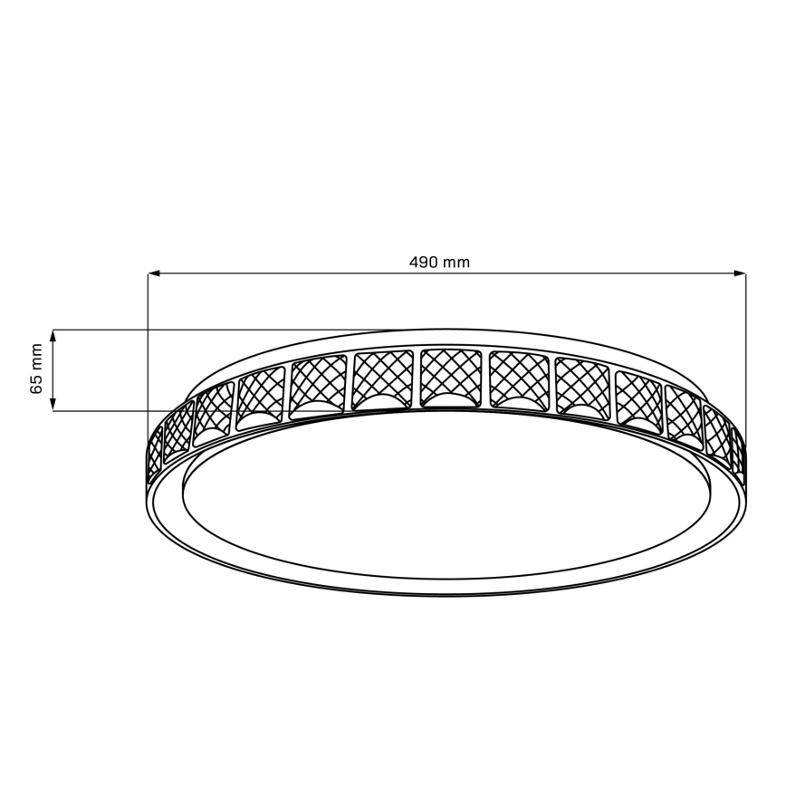 LED pritemdomas lubinis vonios šviestuvas NINA LED/72W/230V diametras 49 cm 3000-6000K IP44 + nuotolinio valdymo pultas