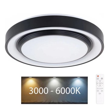 LED pritemdomas lubinis vonios šviestuvas ZYGMUNT LED/72W/230V diametras 48,5 cm 3000-6000K IP44 + nuotolinio valdymo pultas