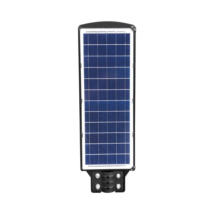 LED Pritemdomo saulės energijos gatvės šviestuvas su judesio ir prieblandos jutikliu LED/12W/3,2V 6000K IP65 10000 mAh juoda + nuotolinio valdymo pultas