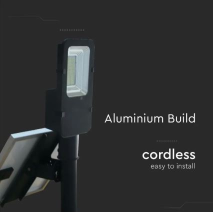 LED Pritemdomas saulės gatvės lempa LED/50W/6,4V 6000K IP65 50000 mAh + nuotolinio valdymo pultas