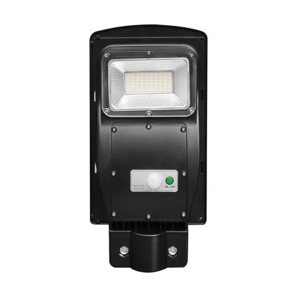 LED Pritemdomo saulės energijos gatvės šviestuvas su judesio ir prieblandos jutikliu LED/6W/3,2V 6000K IP65 5000 mAh juoda + nuotolinio valdymo pultas
