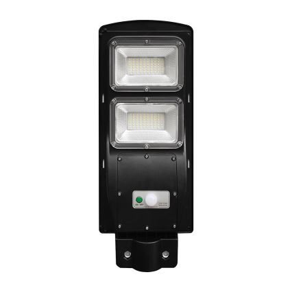 LED Pritemdomo saulės energijos gatvės šviestuvas su judesio ir prieblandos jutikliu LED/8W/3,2V 6000K IP65 9000 mAh juoda + nuotolinio valdymo pultas