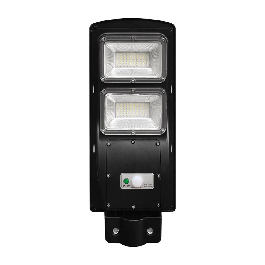 LED Pritemdomo saulės energijos gatvės šviestuvas su judesio ir prieblandos jutikliu LED/8W/3,2V 6000K IP65 9000 mAh juoda + nuotolinio valdymo pultas