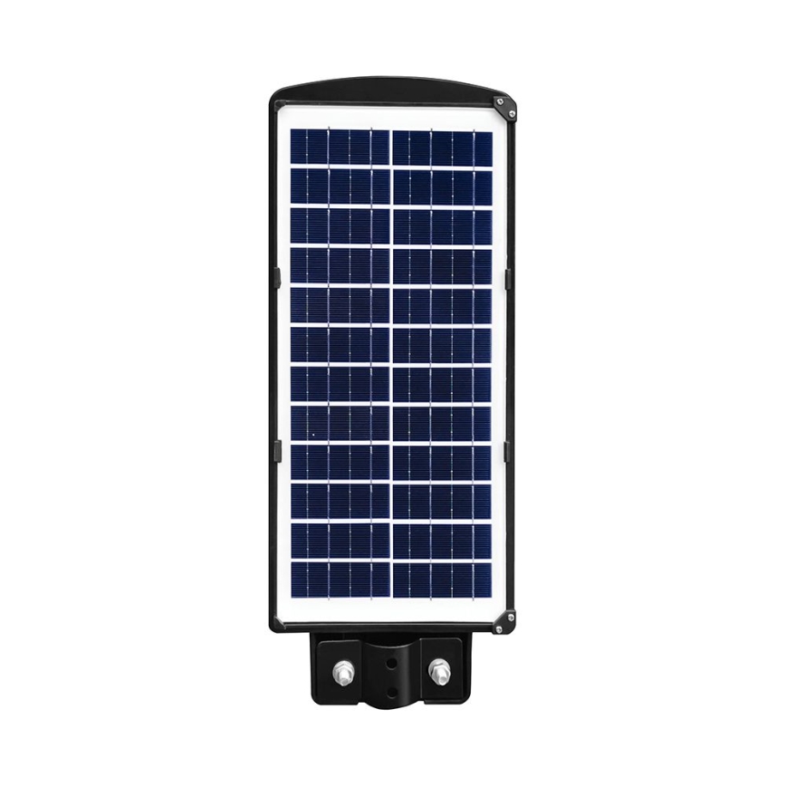 LED Pritemdomo saulės energijos gatvės šviestuvas su judesio ir prieblandos jutikliu LED/8W/3,2V 6000K IP65 9000 mAh juoda + nuotolinio valdymo pultas