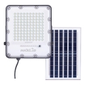 LED Pritemdomas saulės prožektorius LED/100W/3,2V 4500K IP65 juoda + nuotolinio valdymo pultas