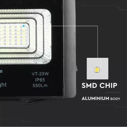 LED Pritemdomas saulės prožektorius LED/12W/3,2V 6000K IP65 5000 mAh + nuotolinio valdymo pultas