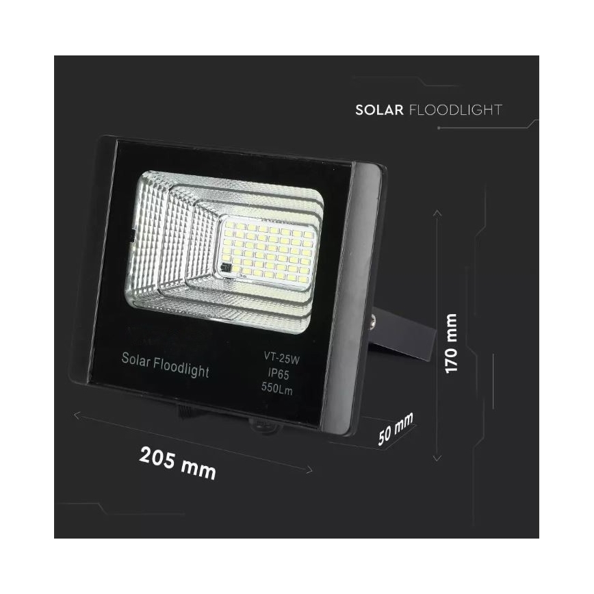 LED Pritemdomas saulės prožektorius LED/12W/3,2V 6000K IP65 5000 mAh + nuotolinio valdymo pultas