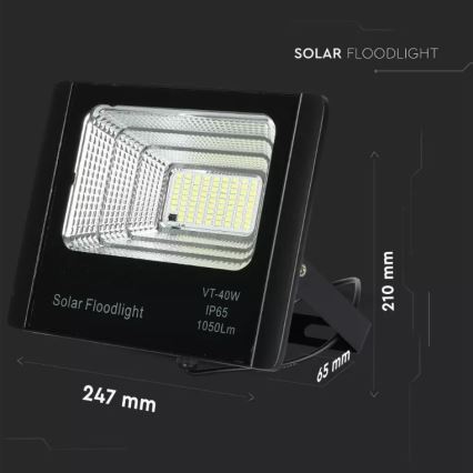 LED Pritemdomas saulės prožektorius LED/16W/3,2V 4000K IP65 10000 mAh + nuotolinio valdymo pultas