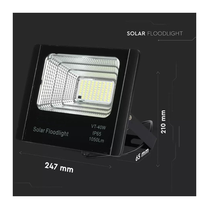 LED Pritemdomas saulės prožektorius LED/16W/3,2V 4000K IP65 10000 mAh + nuotolinio valdymo pultas