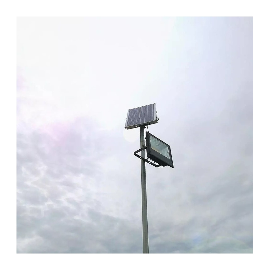 LED Pritemdomas saulės prožektorius LED/16W/3,2V 4000K IP65 10000 mAh + nuotolinio valdymo pultas