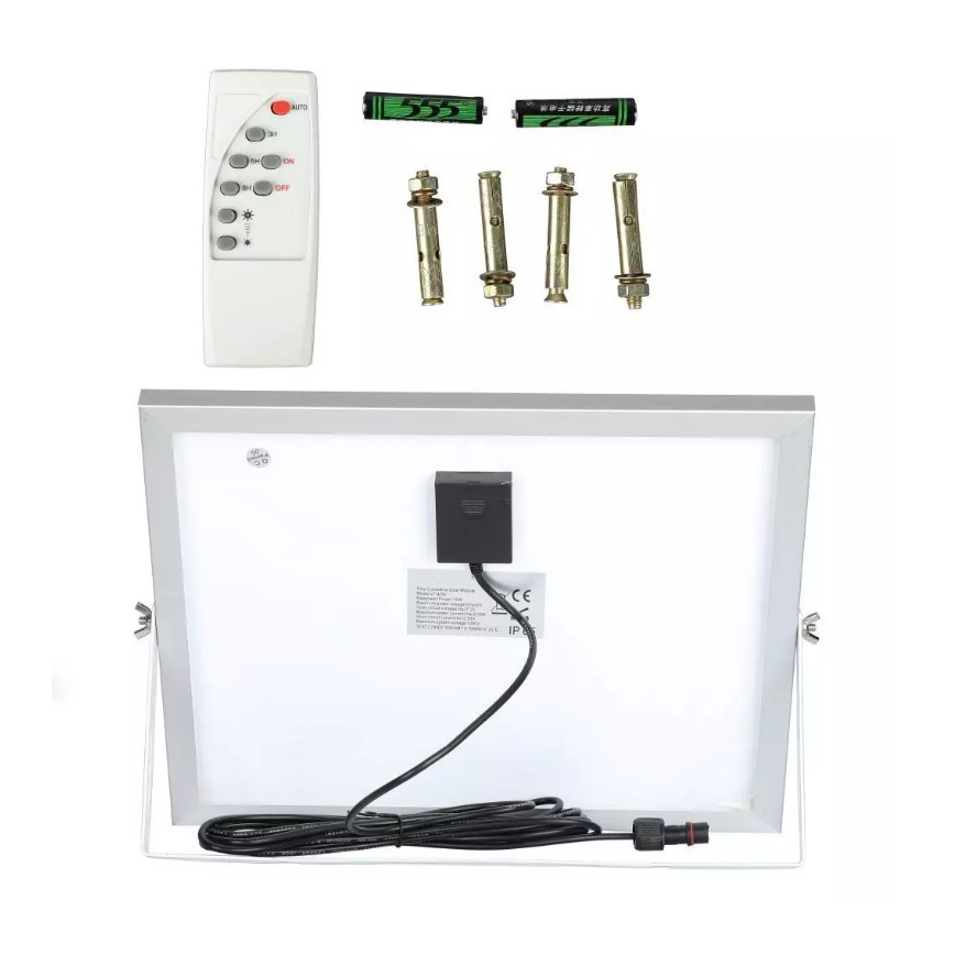 LED Pritemdomas saulės prožektorius LED/16W/3,2V 4000K IP65 10000 mAh + nuotolinio valdymo pultas