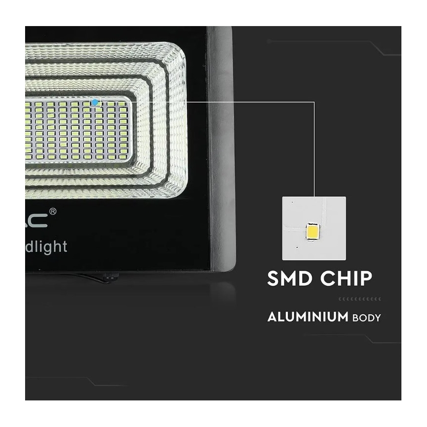 LED Pritemdomas saulės prožektorius LED/20W/6,4V 4000K IP65 10000 mAh + nuotolinio valdymo pultas